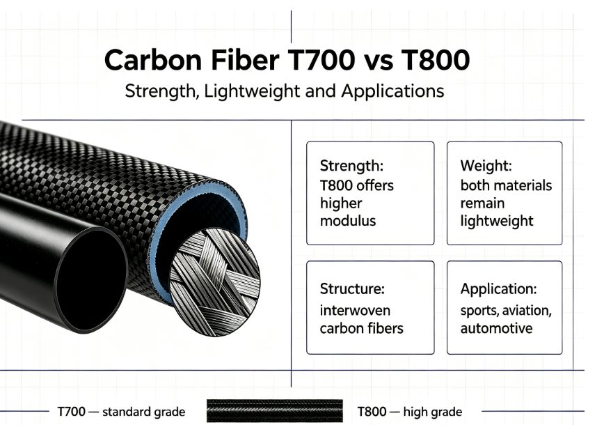 T700 vs. T800 Carbon Fiber: How to Choose the Right Grade for Your Application?