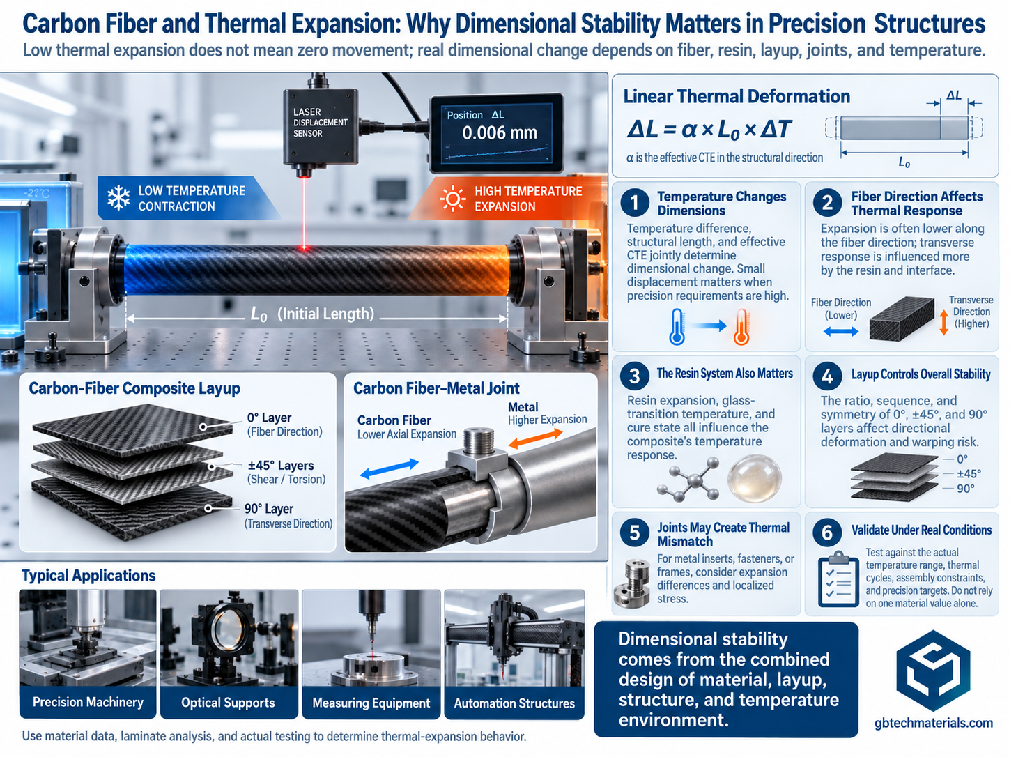 Carbon Fiber and Thermal Expansion: Why Dimensional Stability Matters in Precision Structures