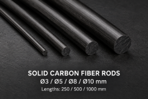 3mm Solid Carbon Fiber Rod – 1000mm